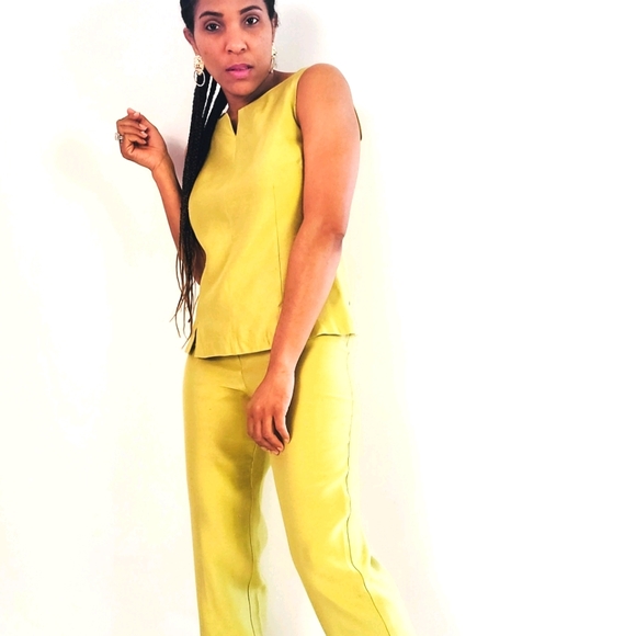 Vintage Pants - Lime Pant Set
